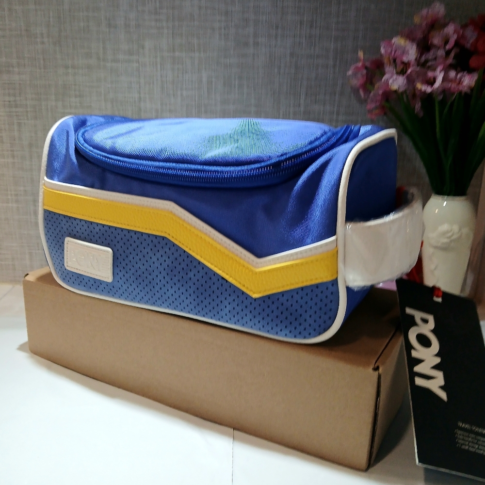 PONY Men's Travel Toiletry Bag "DEREK" Blue BRAND-NEW w/tags PN105029